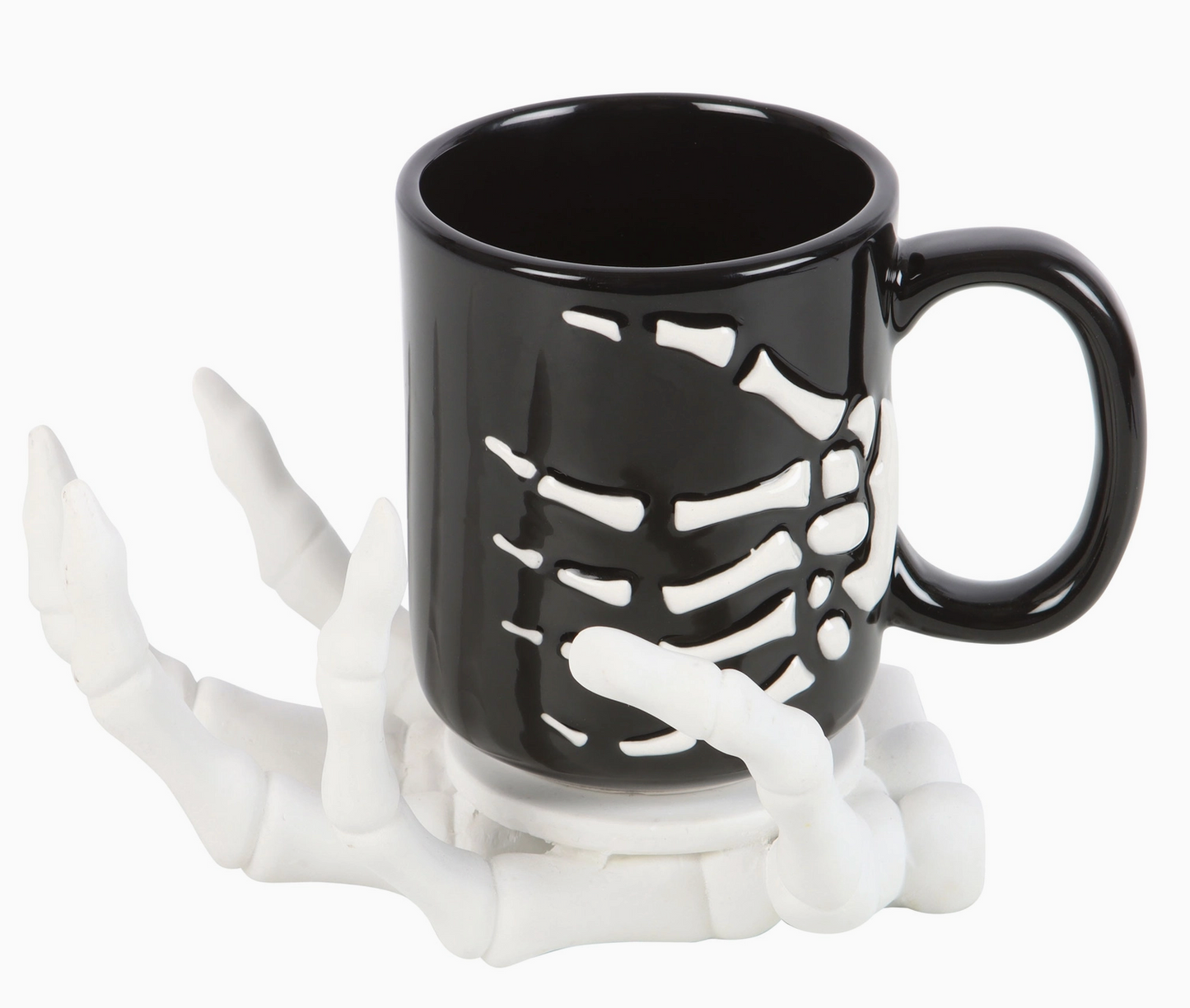 Gothic Halloween Skeleton Hand Coaster and Candle Holder