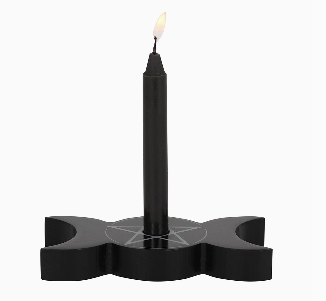 Triple Moon Spell Candle Holder