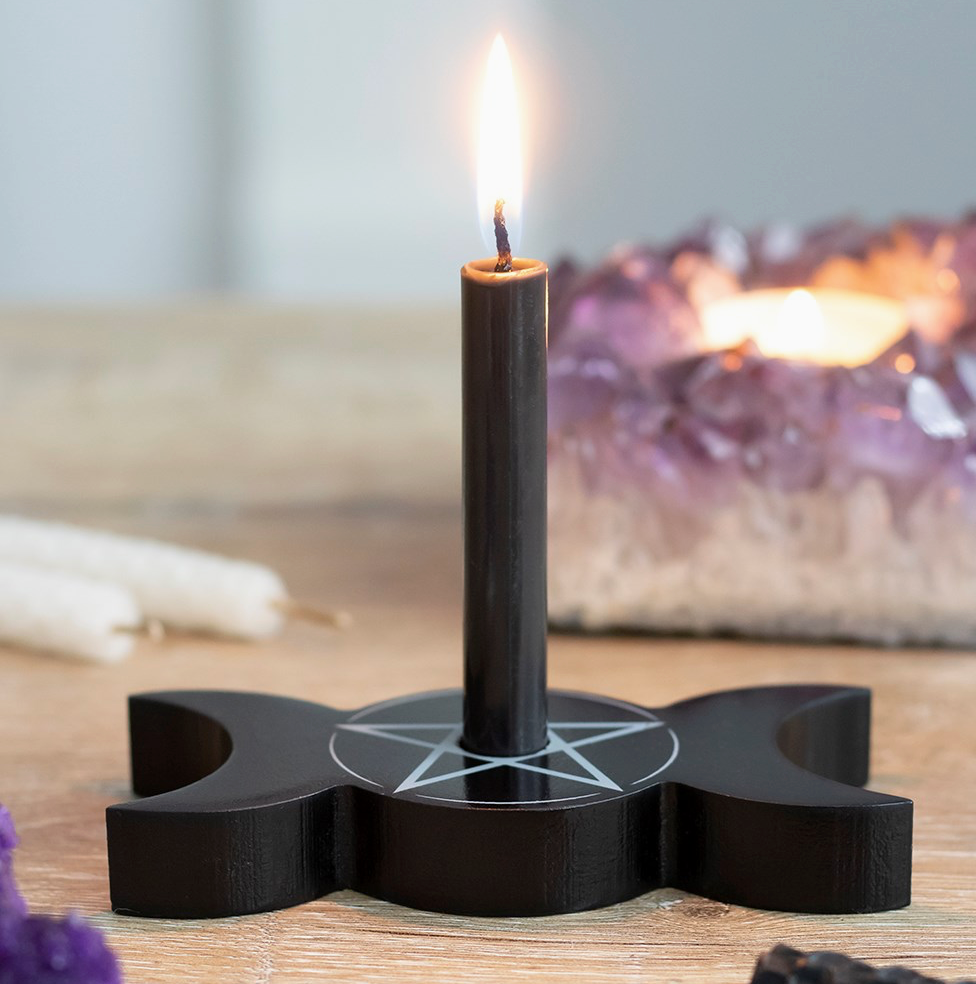 Triple Moon Spell Candle Holder