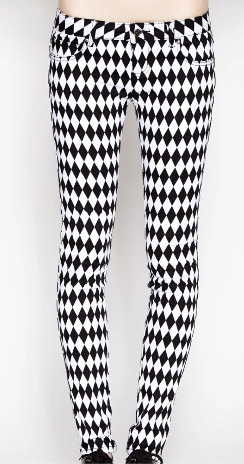 TRIPP NYC- White/Black Harlequin Jeans