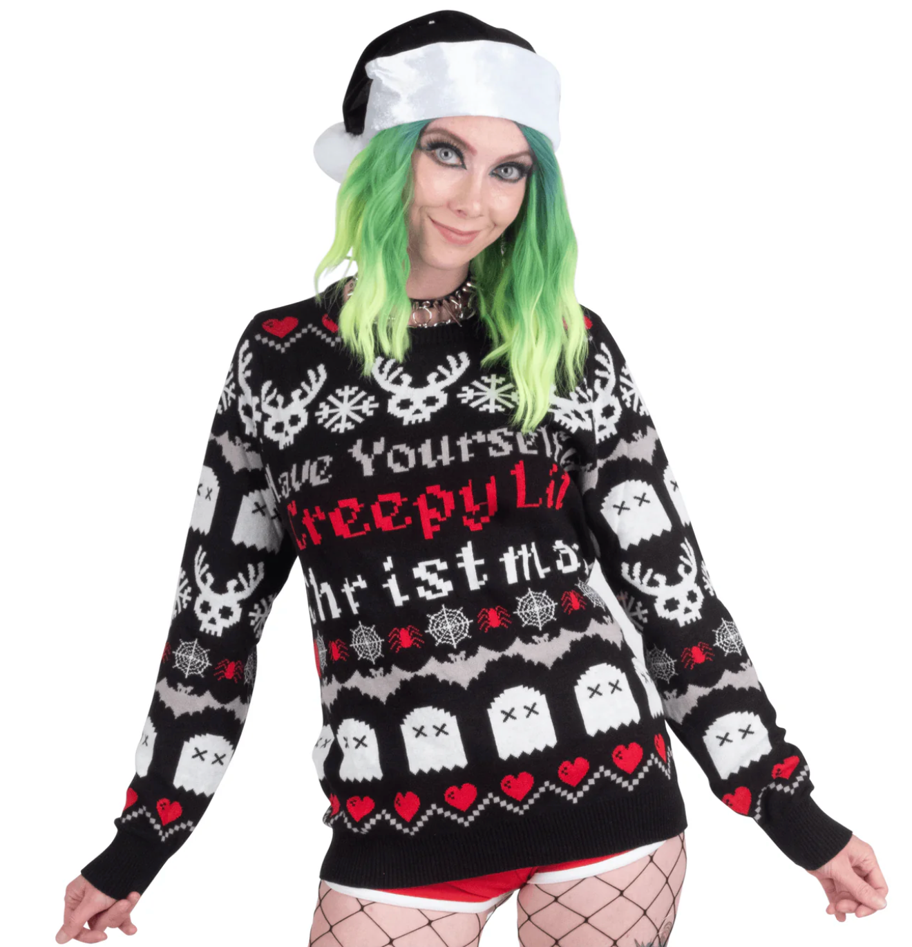 Creepy Lil Christmas Knit Sweater