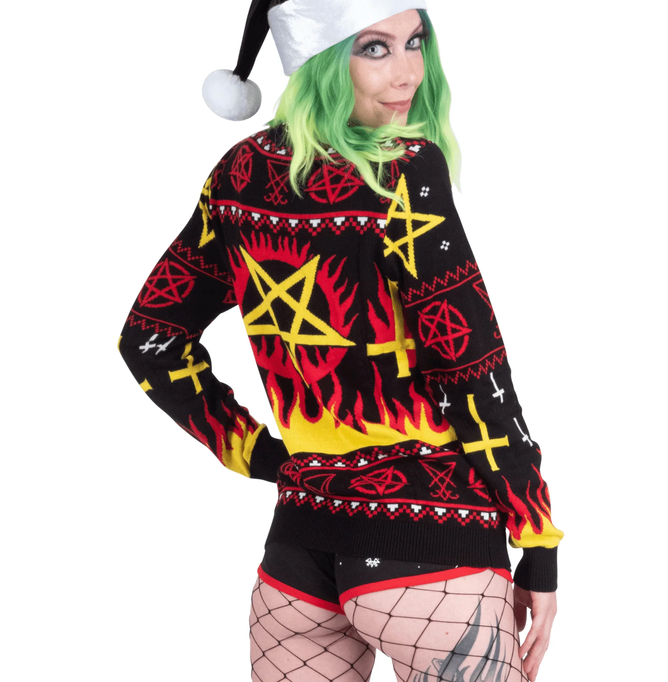 Metal Church Fire Knit Christmas Sweater