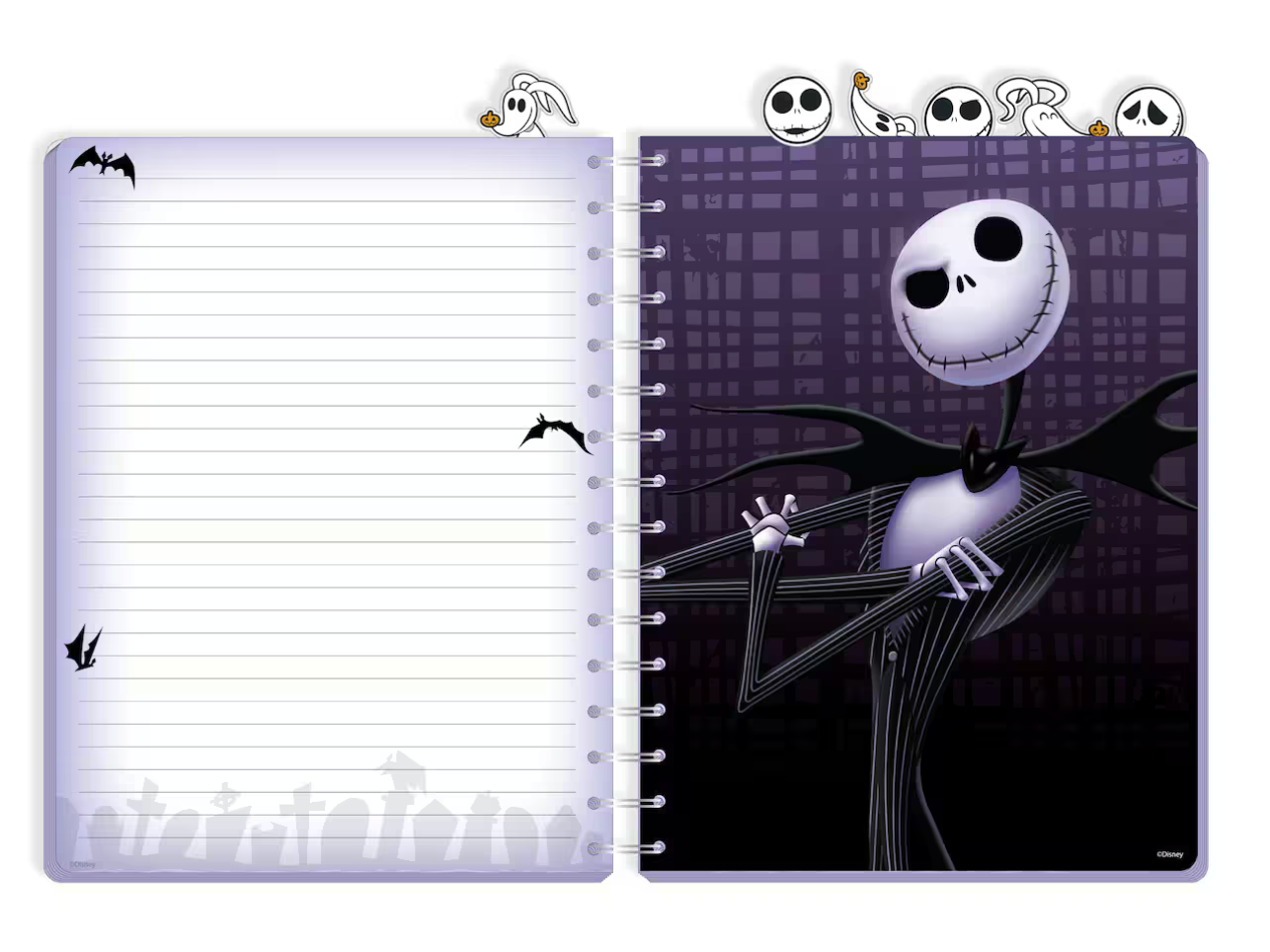 Nightmare Before Christmas 6-tab Spiral Journal