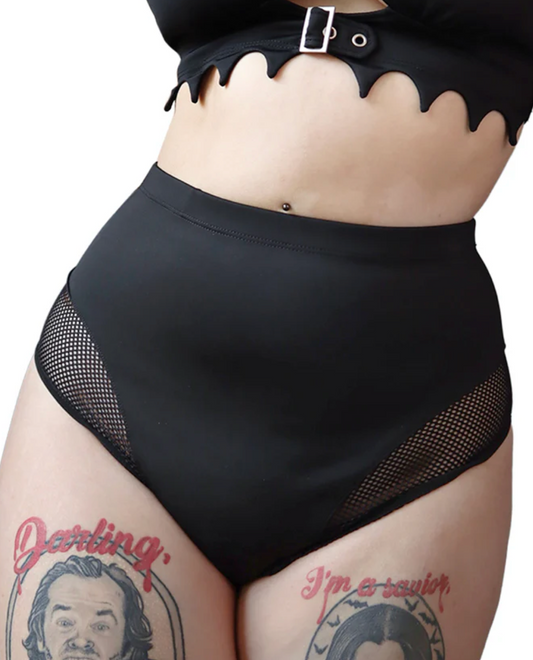 HIGH WAISTED FISHNET BIKINI BOTTOMS