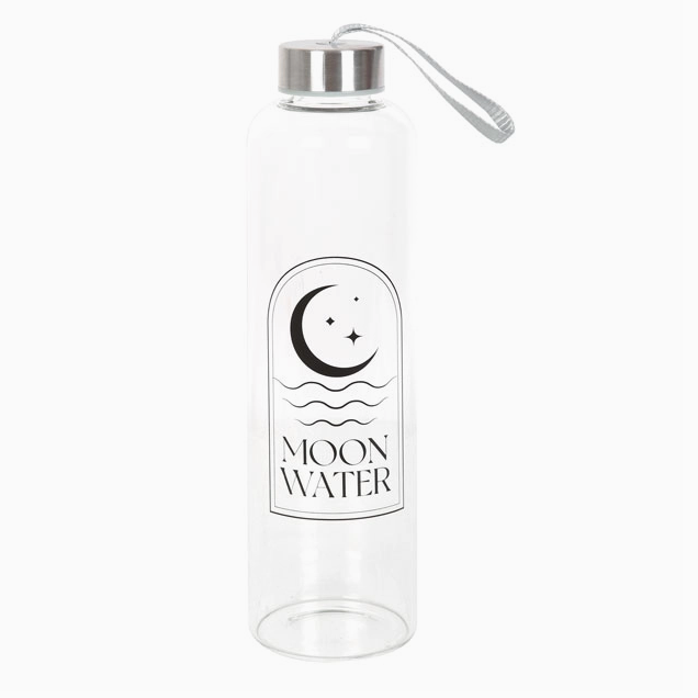 18-Oz Moon Water Reusable Glass Water Bottle