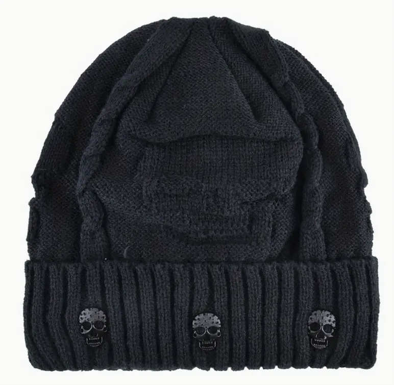 Warm Plush Lined Skull Beanie