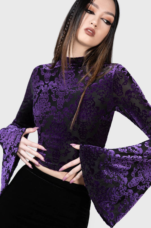 Vassago Long Sleeve Top- Purple