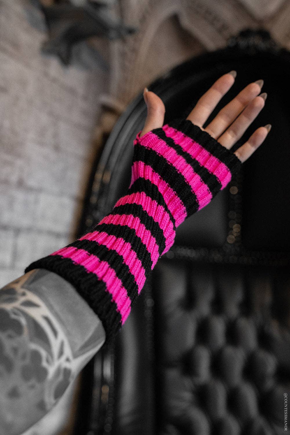Spooky Striped Arm Warmers [Multiple Colors]