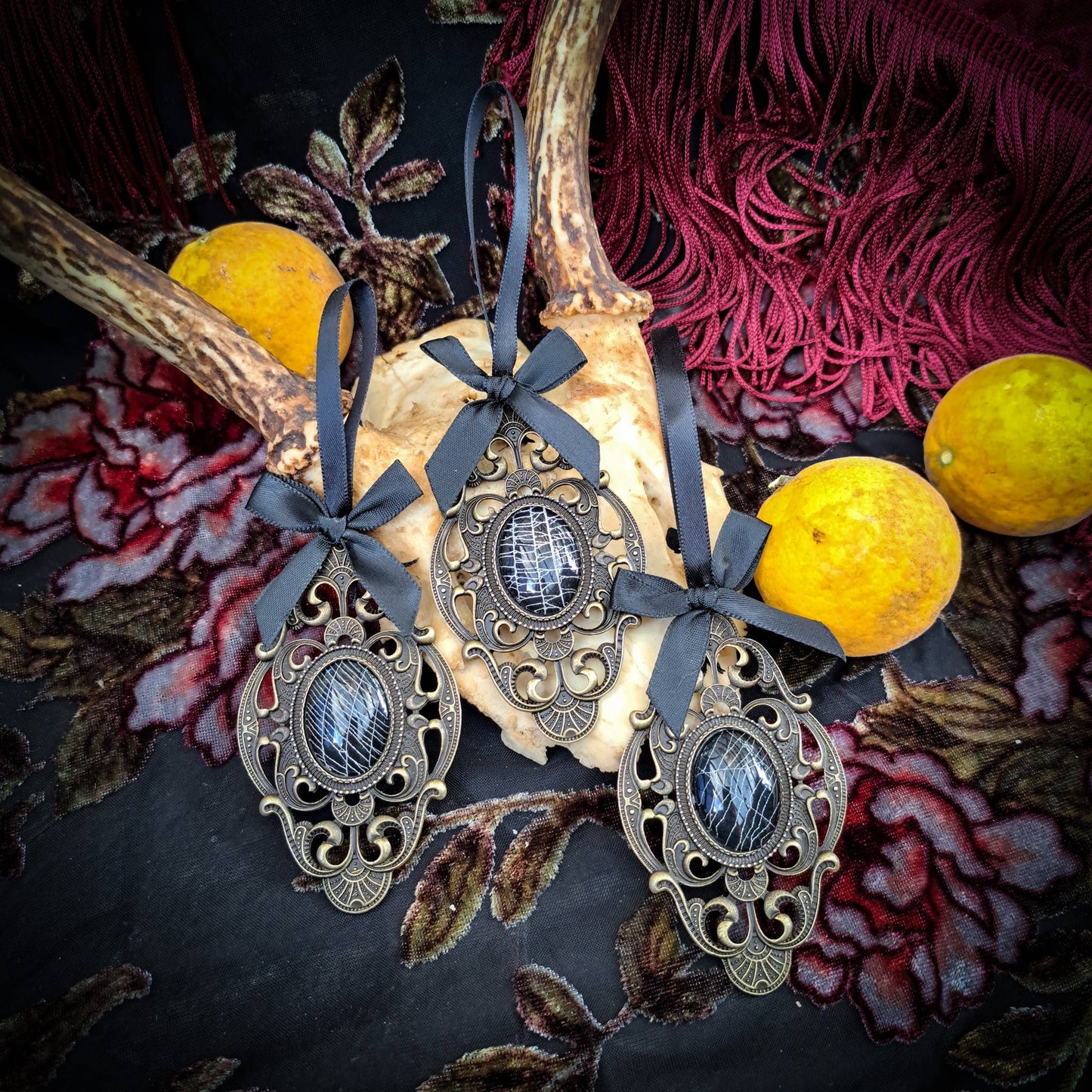 Real Spiderweb Filigree Ornaments