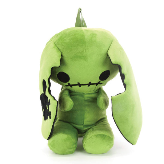 Green Naughty Bunny Stuffed Backpack