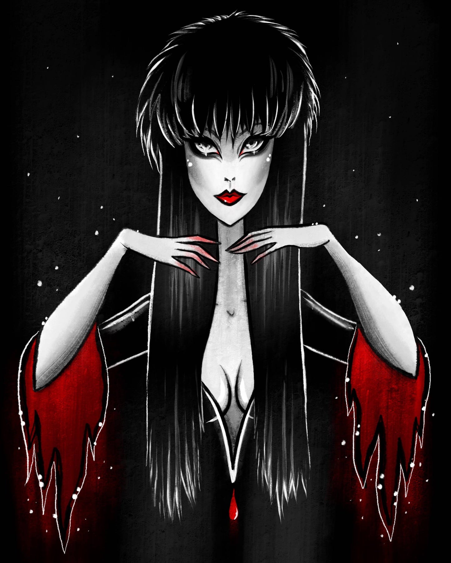 Elvira Halloween Fine Art Print