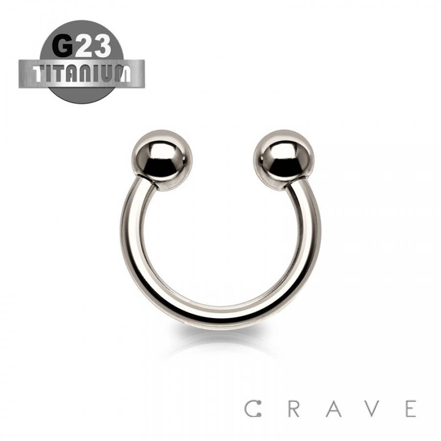 IMPLANT GRADE SOLID TITANIUM HORSESHOES WITH BALL