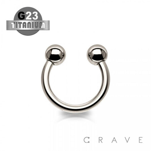 IMPLANT GRADE SOLID TITANIUM HORSESHOES WITH BALL