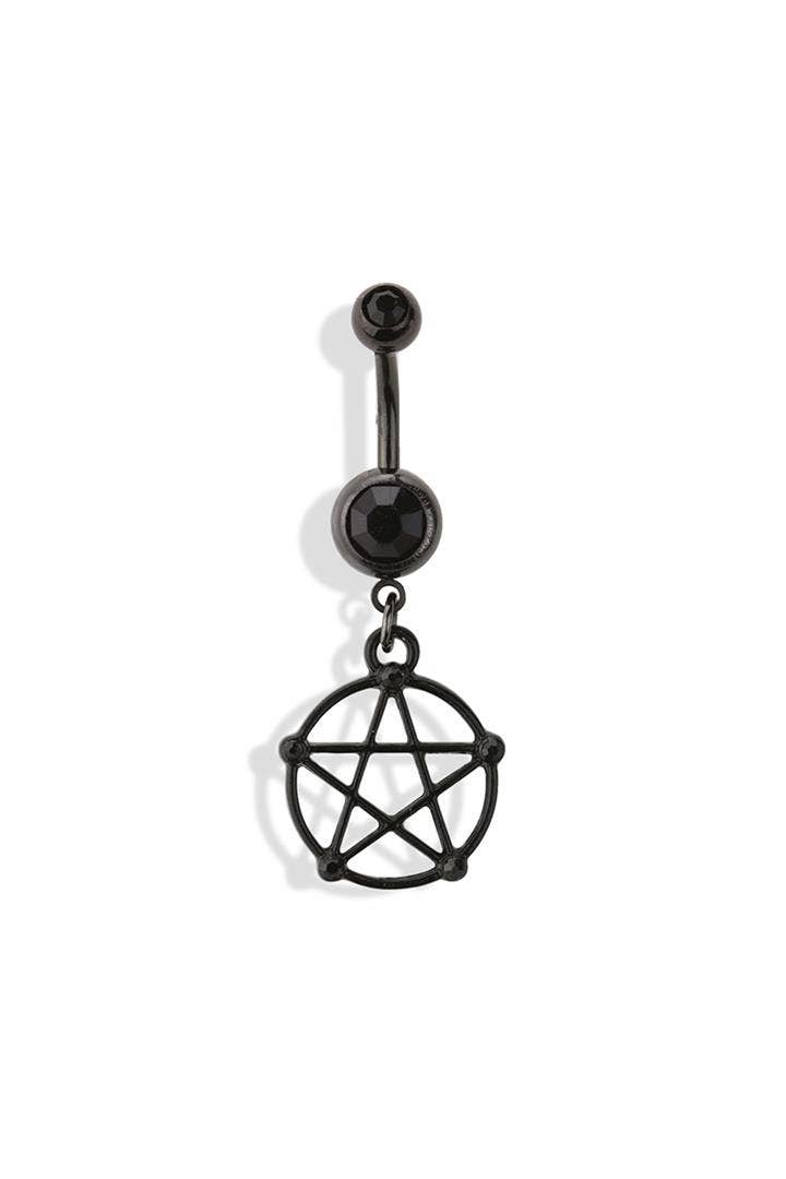 PENTACLE DANGLE 316L SURGICAL STEEL NAVEL RING