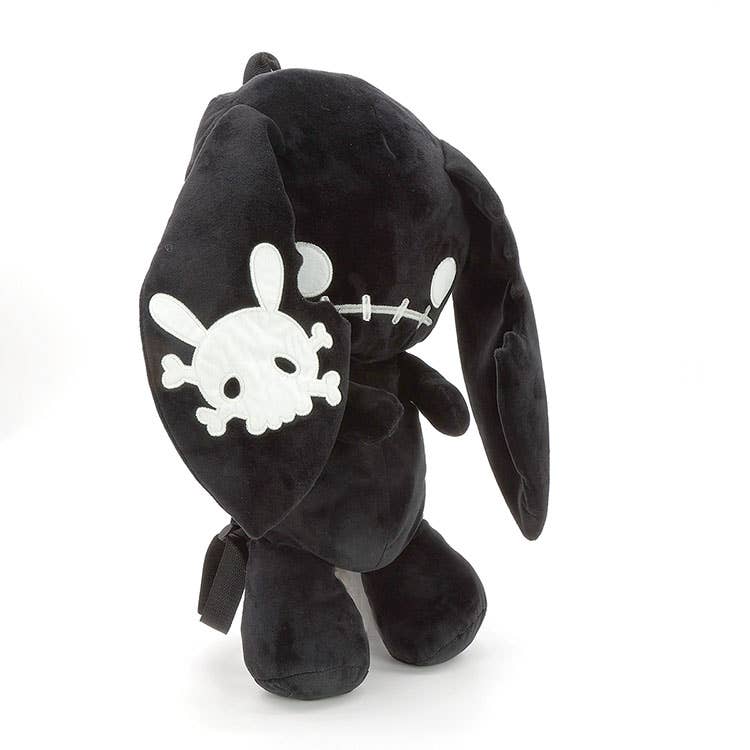 Black Naughty Bunny Stuffed Backpack- EYES GLOW IN THE DARK!!