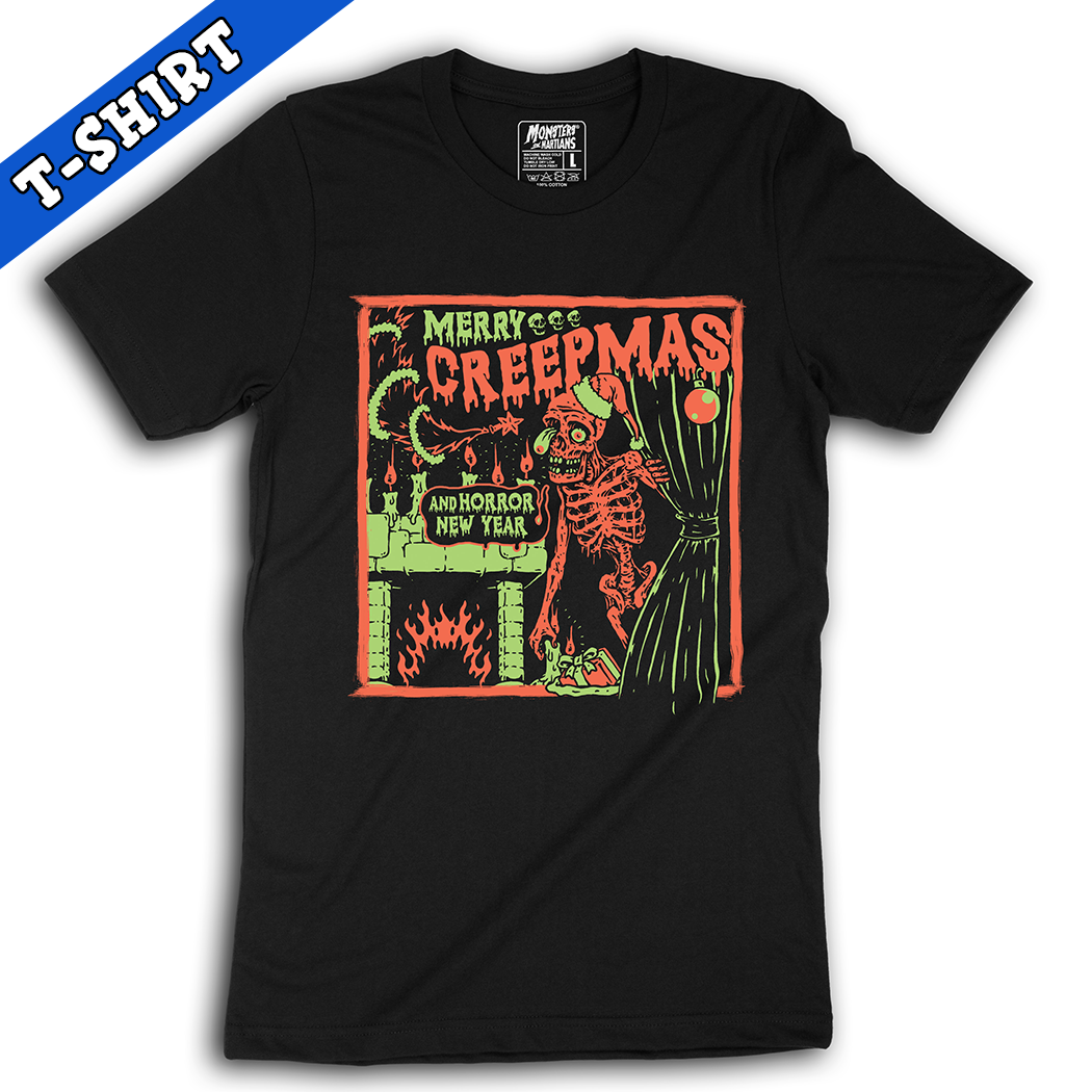 Merry Creepmas Skeleton Christmas Horror Shirt
