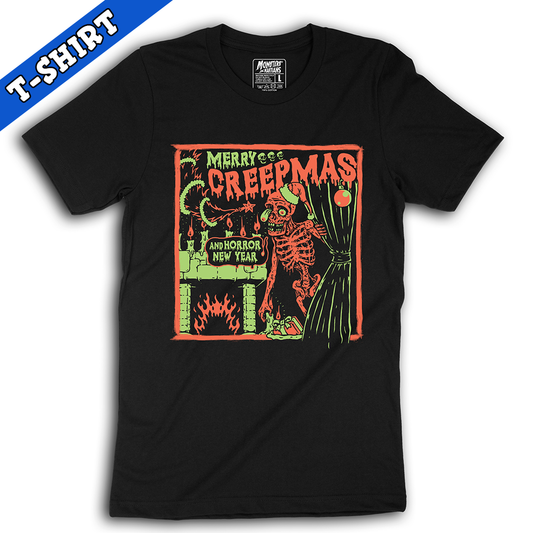 Merry Creepmas Skeleton Christmas Horror Shirt