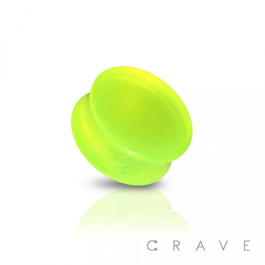 GLOW IN THE DARK ACRYLIC DOUBLE FLARED PLUGS