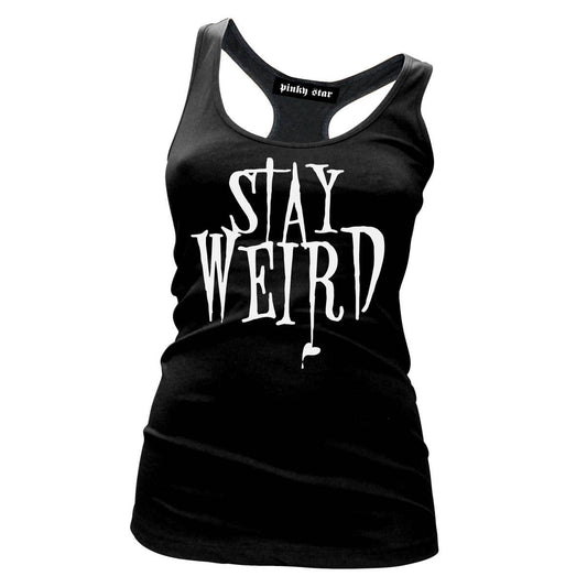Stay Weird Fitted Tank