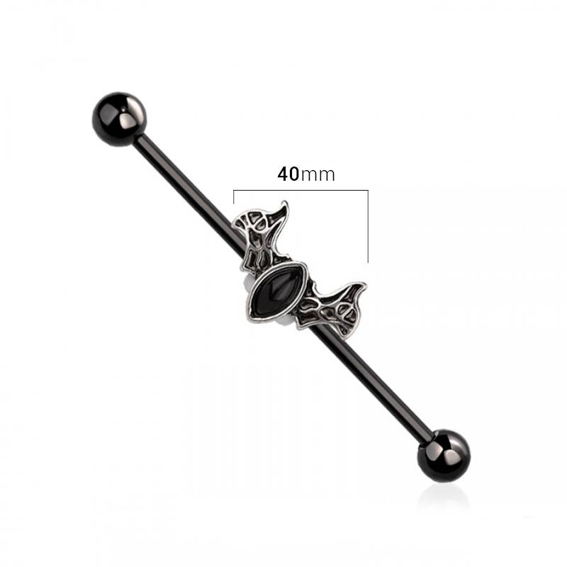 BLACK BAT 316L SURGICAL STEEL INDUSTRIAL BARBELL