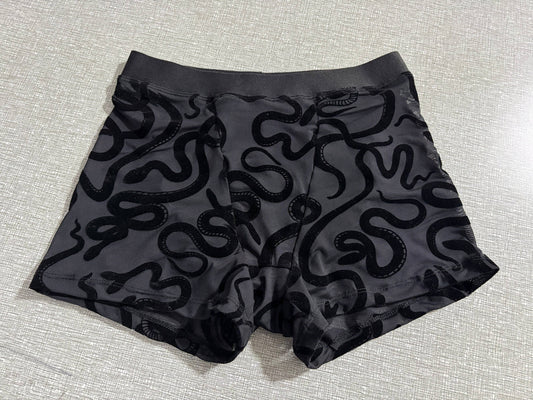 Sheer Boxer Brief Shorts - SNAKES