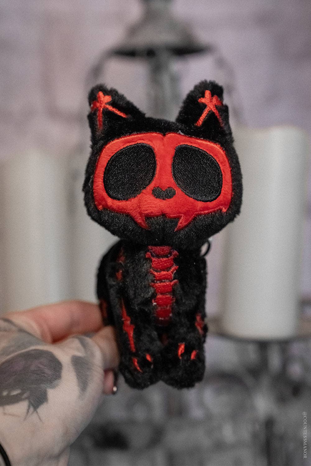 Blood Skelekitty Plush Keychain