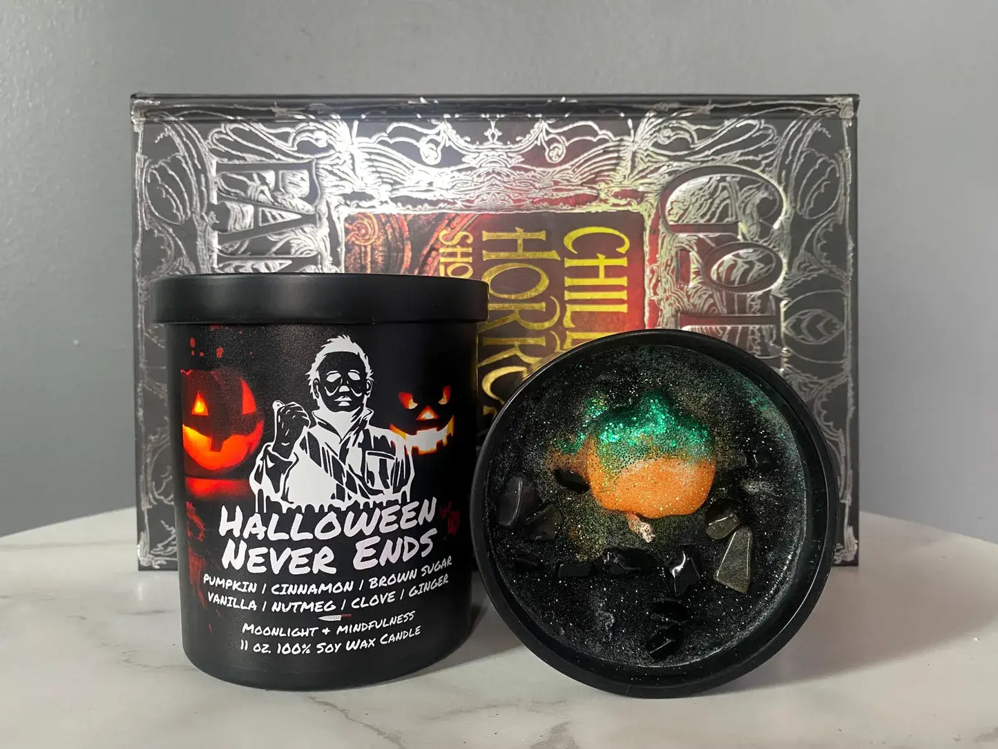 Halloween Never Ends 100% Soy Wax Crystal Candle, Spooky