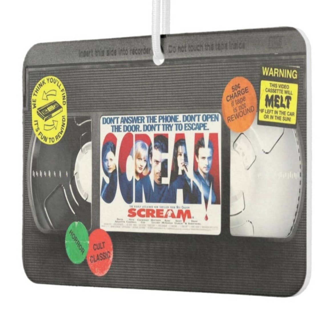 VHS 90s Scream Horror Freshener- Cherry Scent