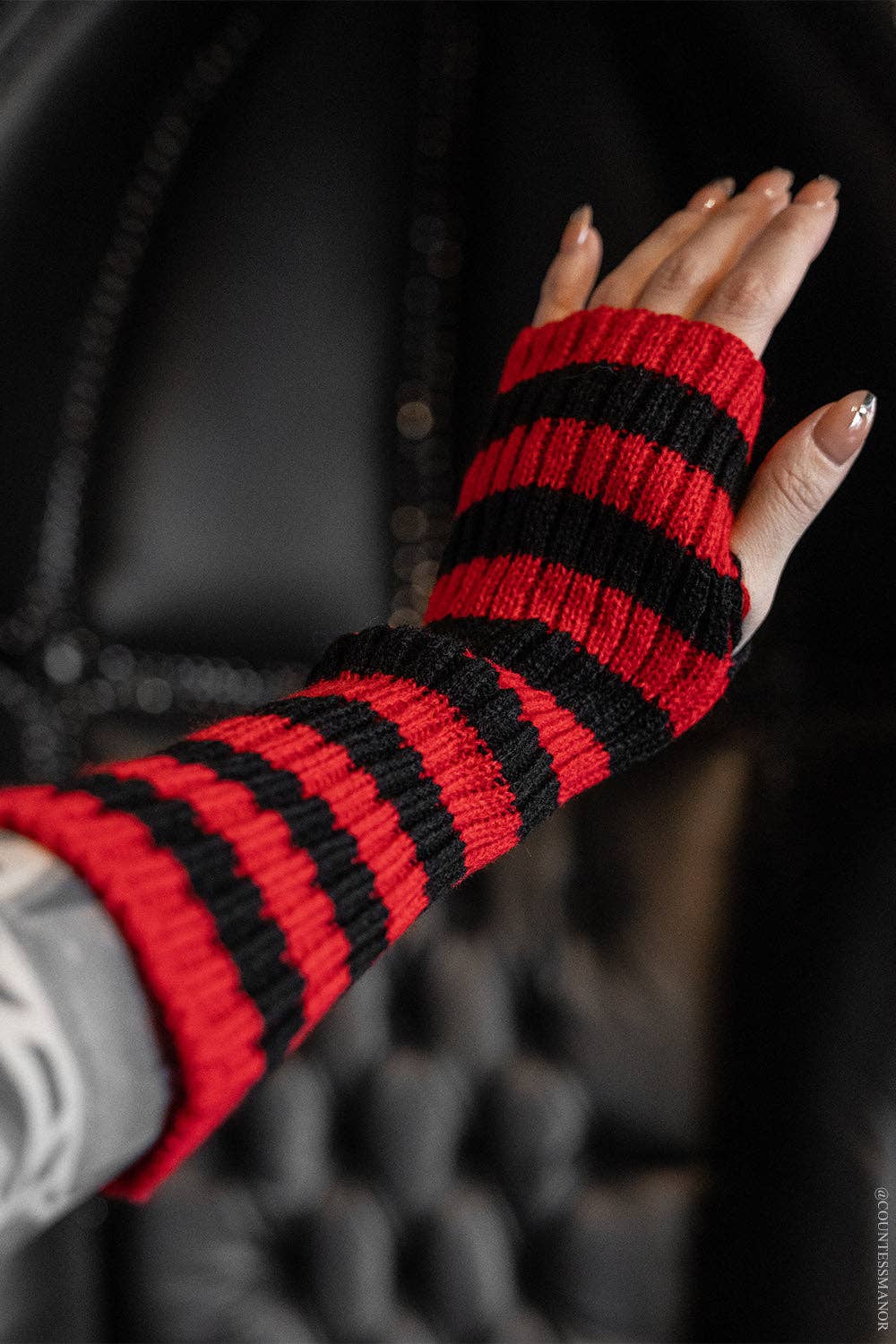 Spooky Striped Arm Warmers [Multiple Colors]