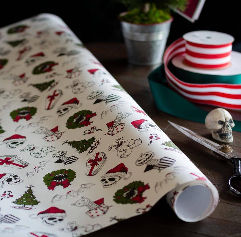 Gothic Christmas Gift Wrap (8ft Roll)