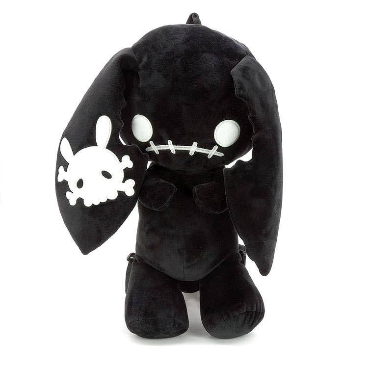 Black Naughty Bunny Stuffed Backpack- EYES GLOW IN THE DARK!!