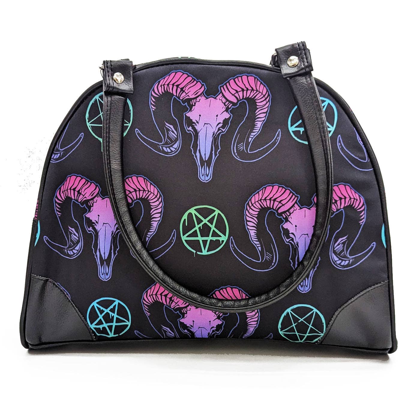 Goat Skulls and Pentacles Purse