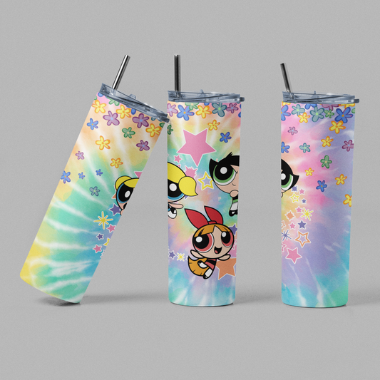 Power Puff Girls Cartoon Inspired Tumbler