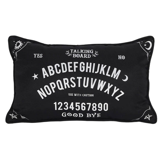 Gothic Black and White Ouija Talking Board Cushion