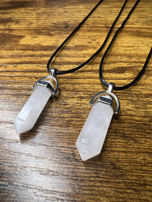 Natural Rose Quartz Round Collar Necklace