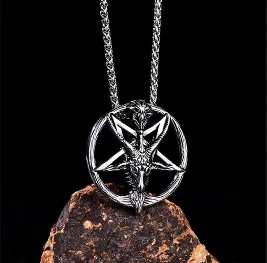 Satanic Temple Goat Head Necklace