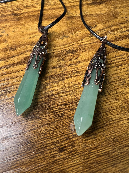 Green Aventurine Copper Pendant