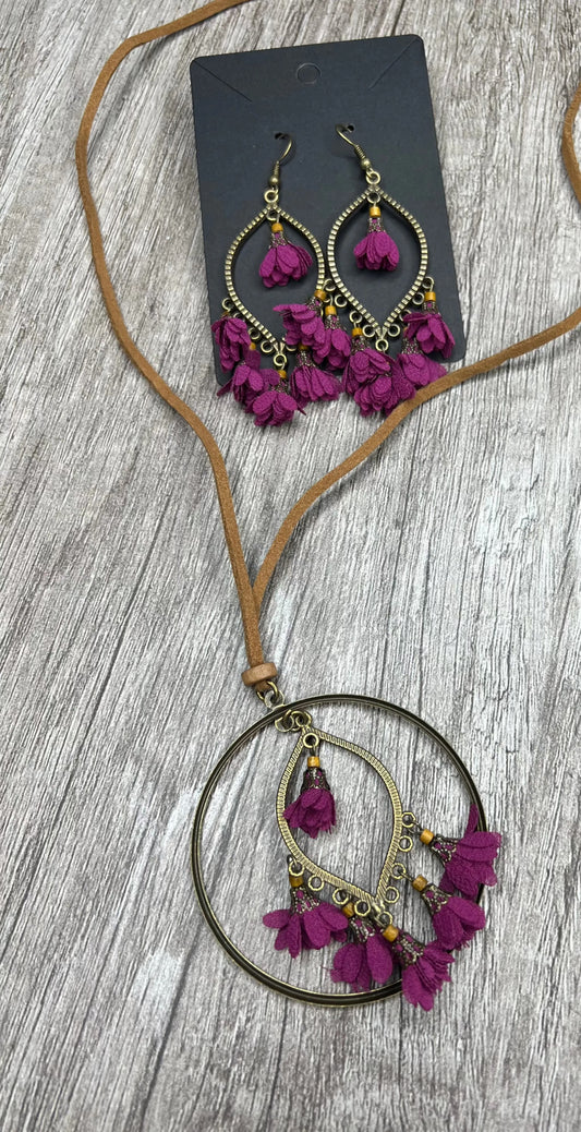 Bellflower Necklace and Earring Set