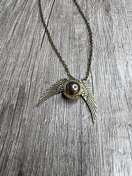 HP Snitch Necklace — Gold