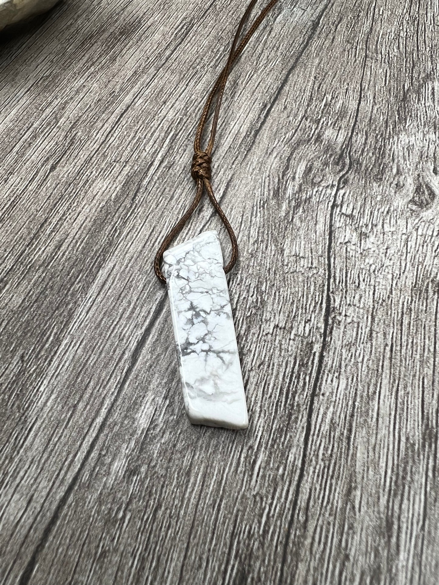 Irregular White Turquoise Stone Necklace