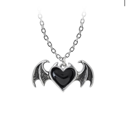 Black Demon Heart Necklace