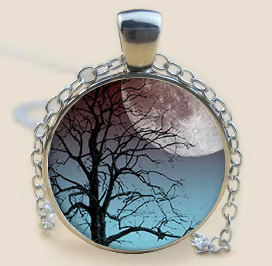 Tree of Life Glass Pendant