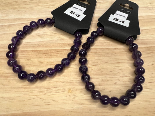 8mm Natural Amethyst Bracelet