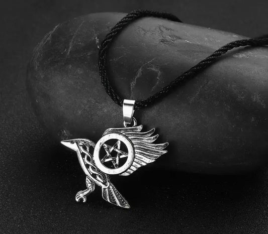 Raven Pentagram Necklace