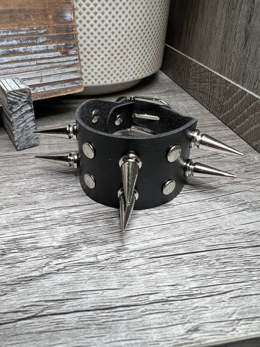 Punk Spiked Buckle Bracelet