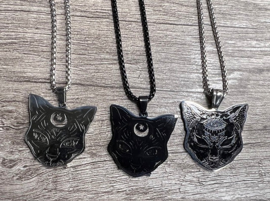 Stainless Steel Cat Necklaces