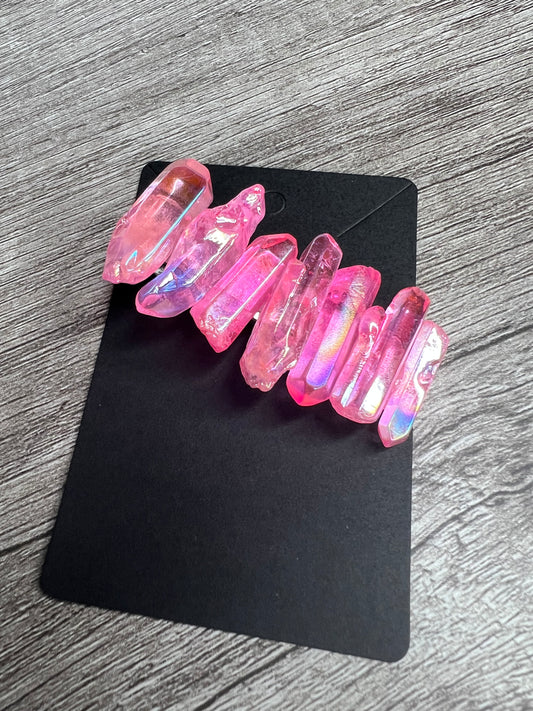 Pink Crystal Hair Clip