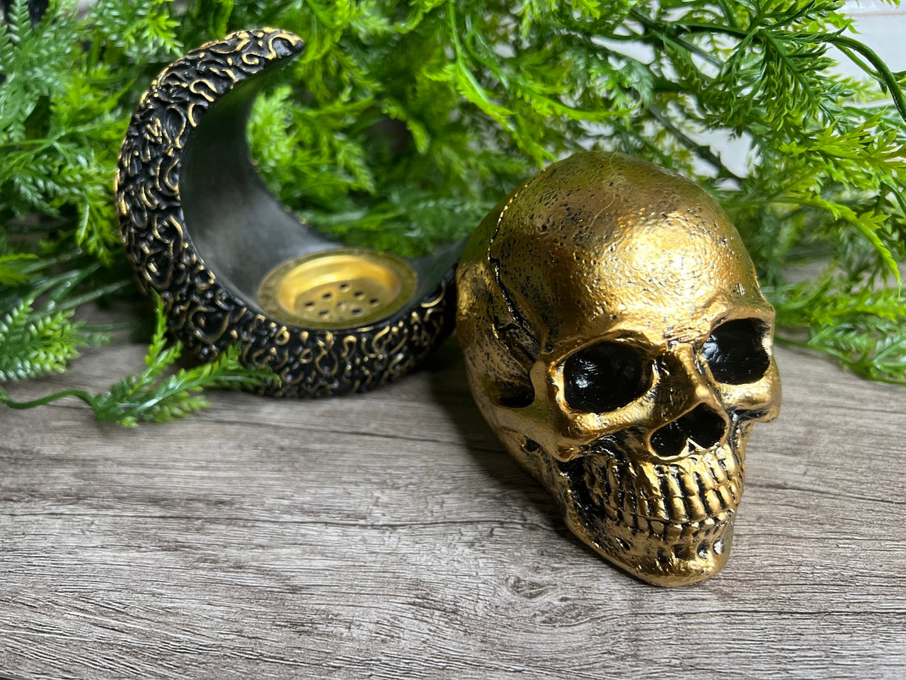 Gold Skull Statue