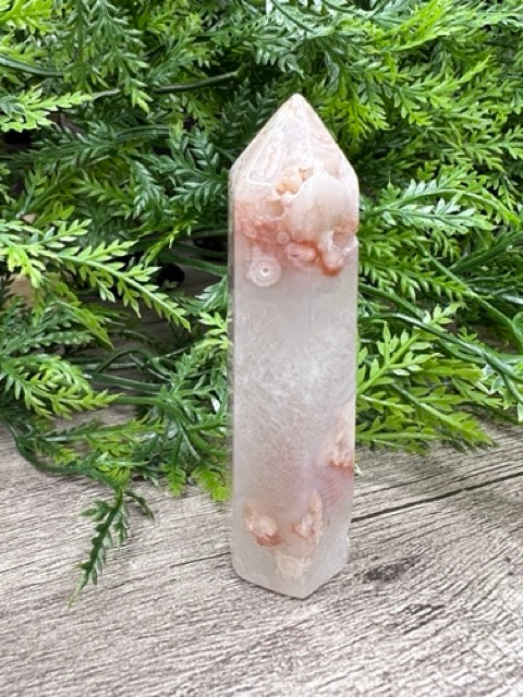 Cherry Agate Natural Stone Tower