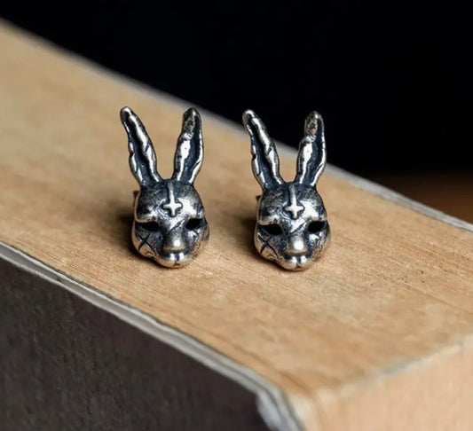Rabbit Inverted Cross Stud Earrings